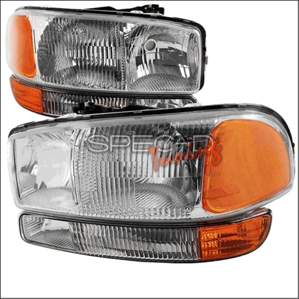 Overtime Chrome Euro Headlight with Bumper Light for 99 to 06 GMC Sierra, 17 x 10.5 x 19 in. OV1625059 - main